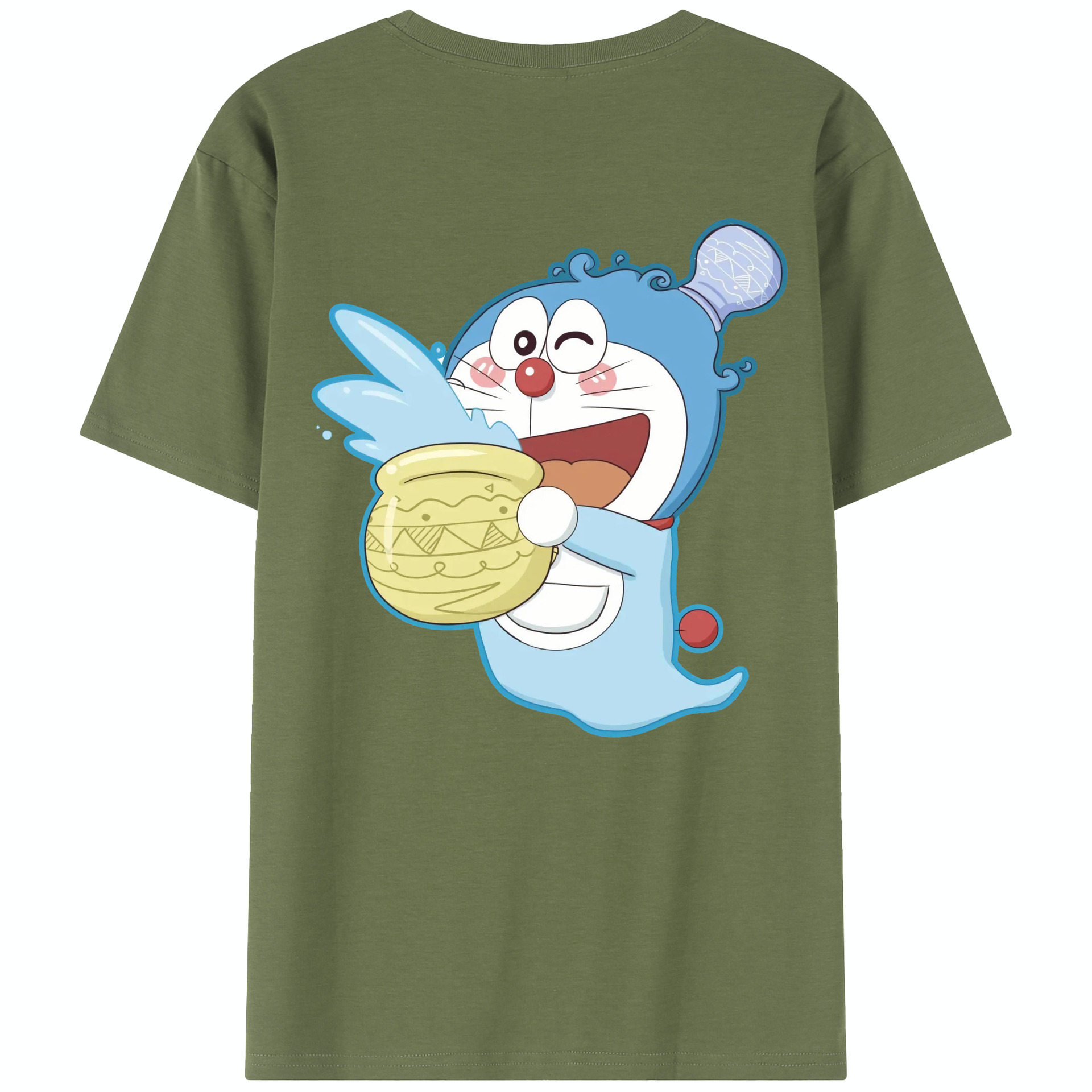 （画像用） ドラえもん Doraemon 綿100％半袖Tシャツ（背面プリント）
